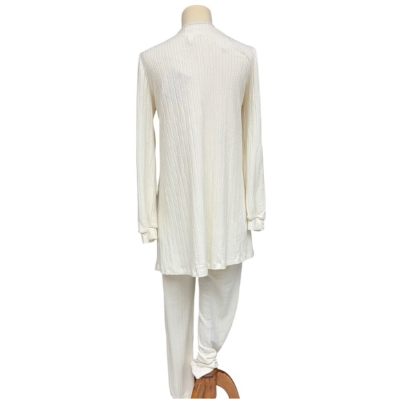 Blu Pepper Cream Ribbed Knit Lounge Set Small, NWT, Gift, Pajamas Loungewear - Picture 6 of 11
